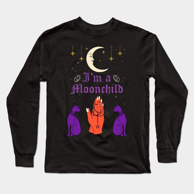 Moonchild Long Sleeve T-Shirt by machmigo